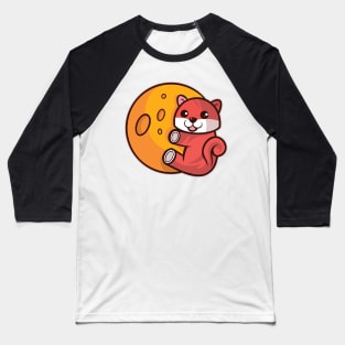 Cute Shiba Inu Coin To the Moon Crypto Gift Baseball T-Shirt